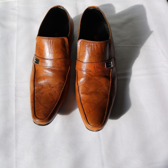 Vero Cuoio NIKE Collection Brown Leather Dress Shoes Loafers Slip On Mens Sz 40 - Picture 3 of 15